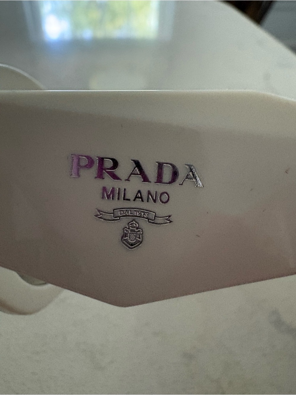 Prada White Cat Eye Sunglasses with Dark Lenses - Picture 2 of 7